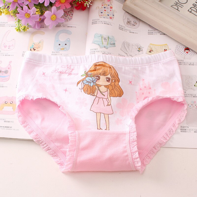 Pantaloncini a triangolo in cotone per bambini intimo per ragazze nuove di colore casuale 10 pezzi 2-10 anni