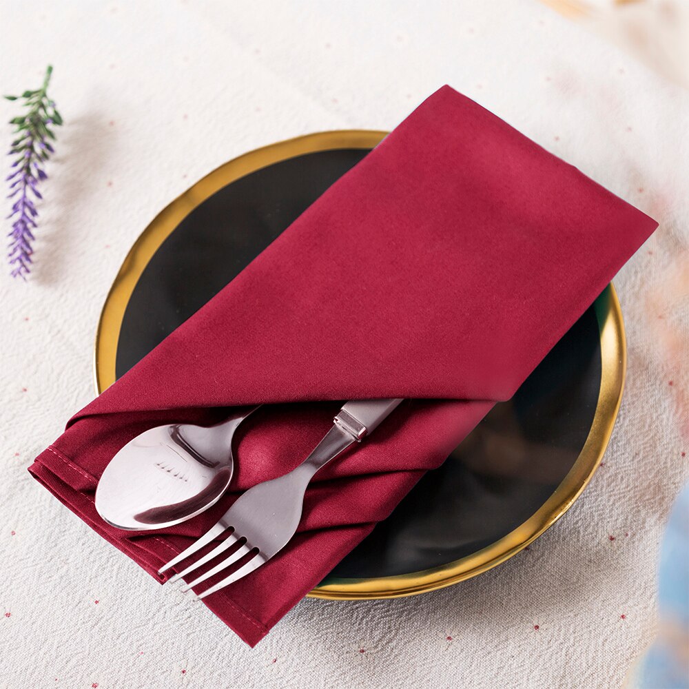 12 Pcs Table Napkins Cotton Napkins 46cm*46cm Napkins Cloth Restaurant Dinner Table Napkin for Wedding Party