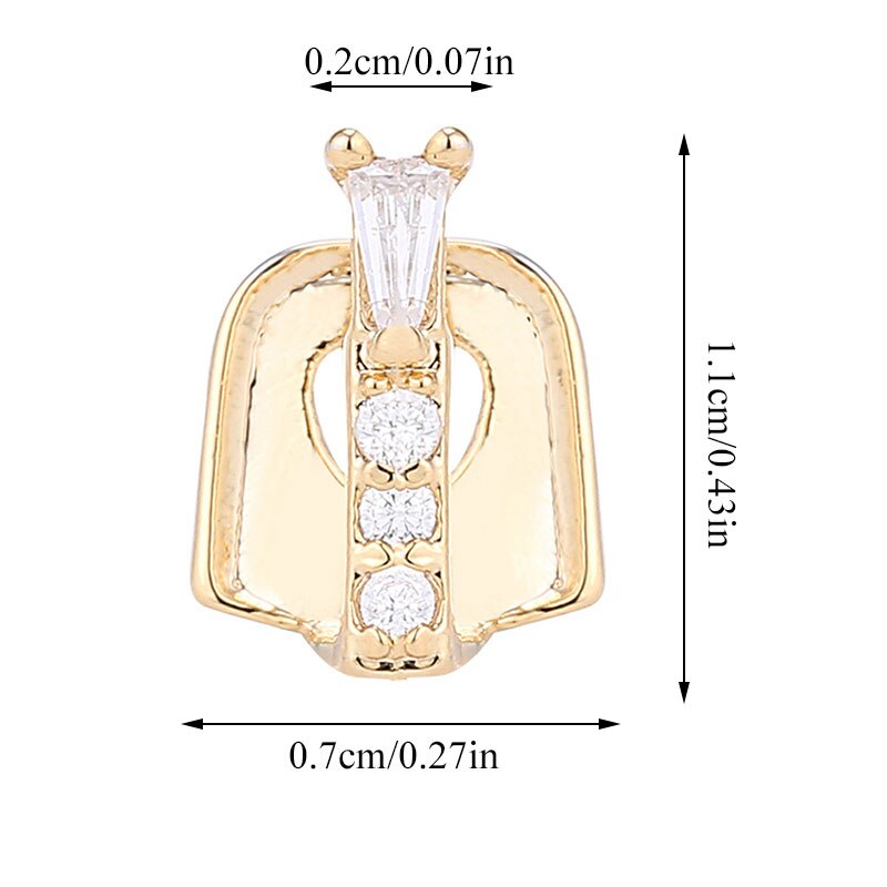 Teeth Caps Hip Hop Rapper Rock Teeth Cover Grills Tooth Cap Teeth Case Braces Rhinestone Tooth Clips Hip Hop Party Jewelry
