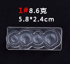 Mini Heart Seashell Resin Cabochon DIY Tool Silicone Molds Tiny Nail Bows Decors Resin Jewelry Flowers Charms Transparent Mold: 1