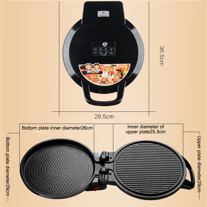 JIQI-plancha eléctrica para hacer crepes, máquina para hornear tortitas, Pizza, China, Primavera