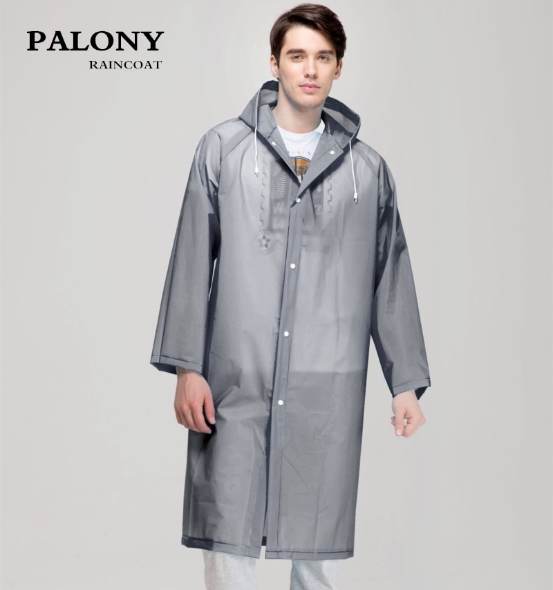 Long Use Rain Coat Women EVA Transparent Raincoat Poncho Portable Environmental Light Raincoat