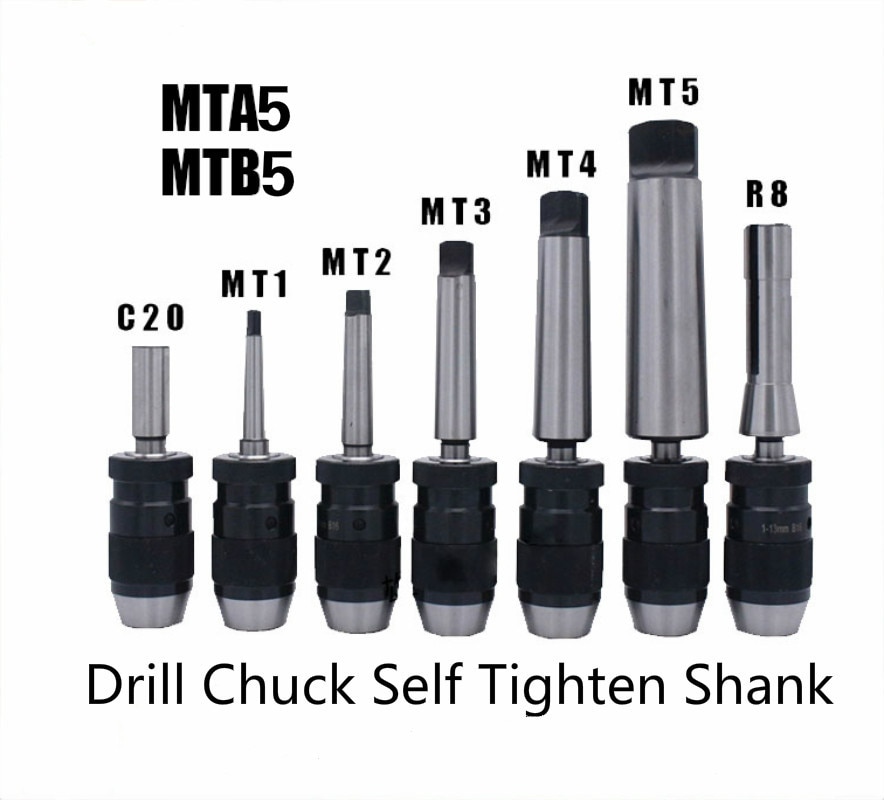 Automatic Locking Chuck 1-16mm B16 B18 and Tapered Rod MT5 1-13 3-16 Machining Center Drilling Machine инструмент запчасти