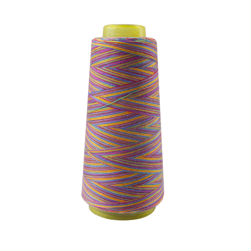 Regenbogen-Nähgarn, 1500 Jahre, buntes Polyester-Nähgarn, Overlocking-Garn: MULTI