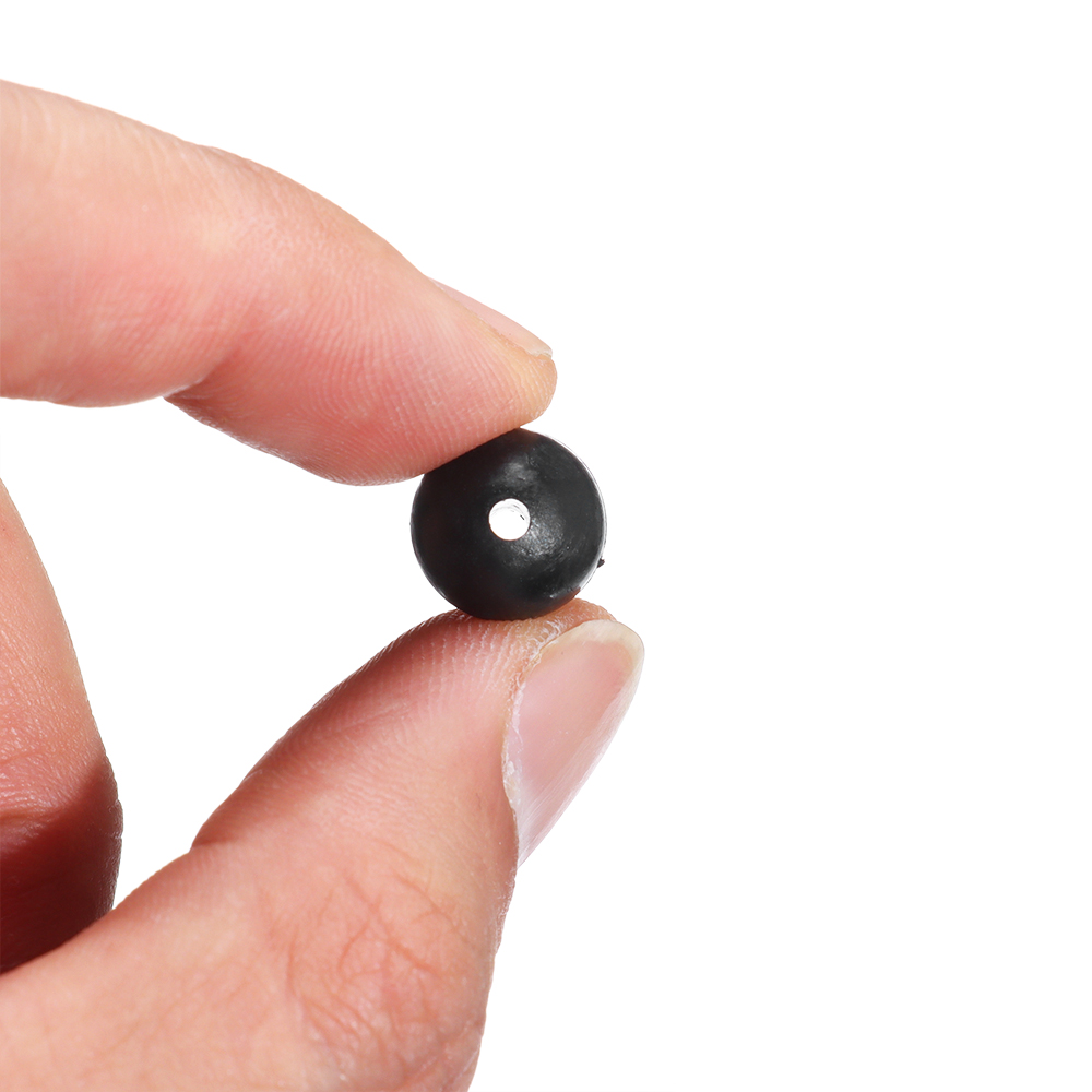 100PCS 3mm-12mm Plastic Black Round Fishing Floats Beads Spacer Stopper Soft Hard Beans Fishing Lures Bait Hook Rig Accessories