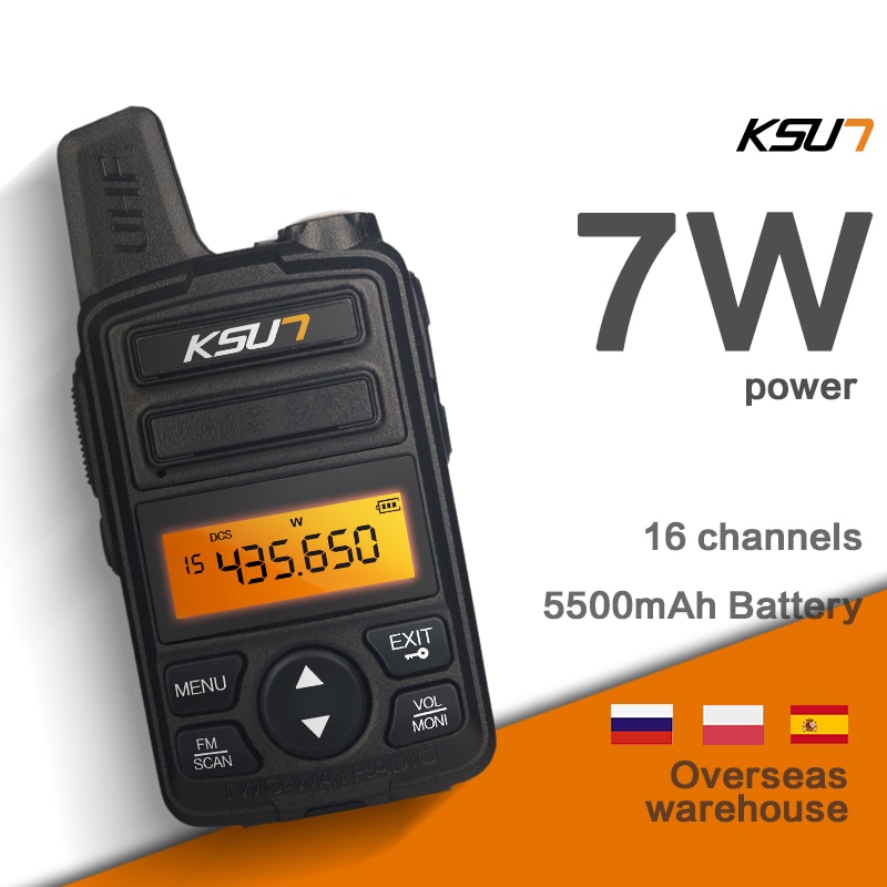 Portable Radio Set KSUN X-30TFSI Mini Walkie Talkie UHF Handheld Two Way Ham Radio Communicator HF Transceiver Amateur Handy