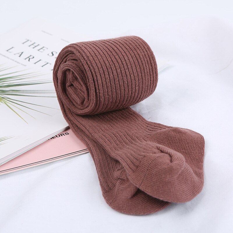 0-4Jahre Herbst Baby Strumpfhosen Baby Mädchen Rippen Strümpfe Winter Kind Baumwolle Warme Strumpfhosen Mädchen Solide Süssigkeit Farbe Engen Kleinkind: 0 zu 1T / Toon Violett