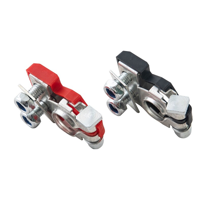 2 Pcs 2-Way Battery Terminals Car Battery Terminal Positive and Negative Car Battery Pole Terminals