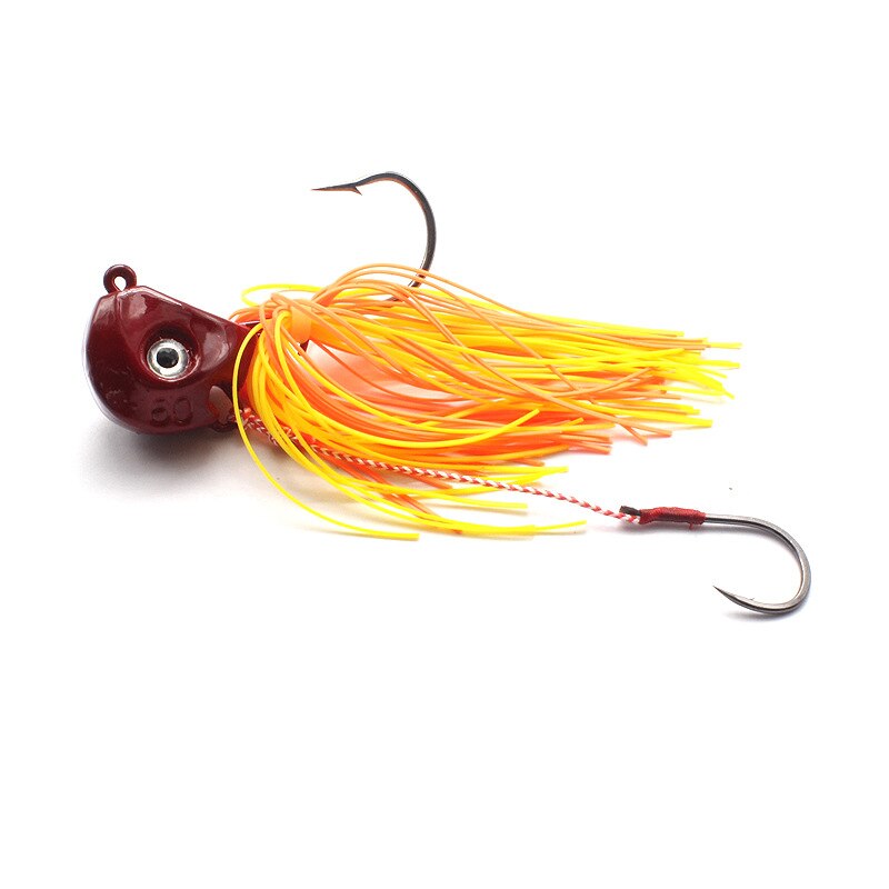 Spinnerbait-anzuelo de pesca para la barba, cebo de goma para pesca con mosca, Tai Kabura Inchiku, 40g/60g/80g/100g, 1 unidad