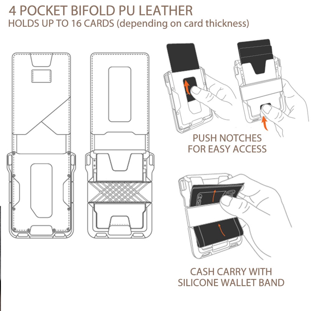 Antitheft Card Holder PU Leather Men Credit Card Wallet Busienss Case Pocket Anti-Theft RFID Bank Credit Card Male Purse