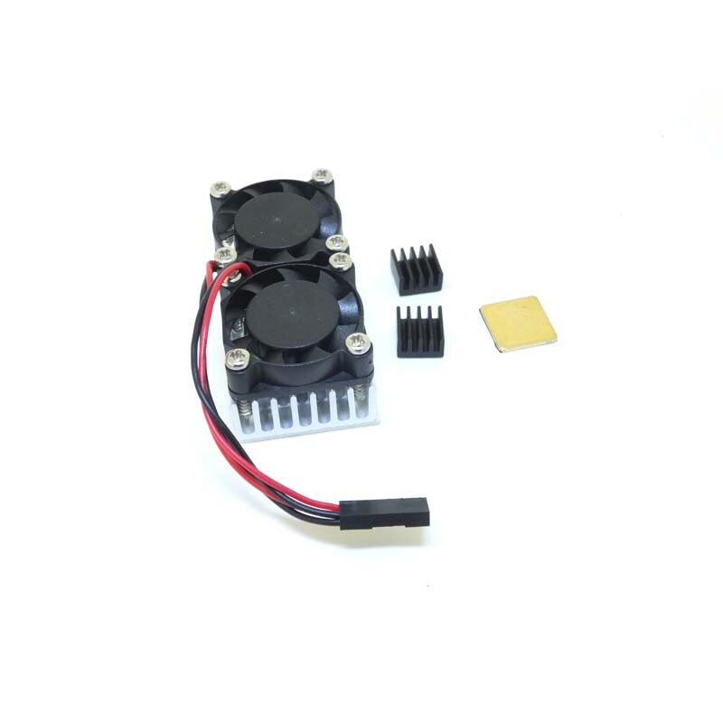 Raspberry  pi 4b dual fan koelsysteemmodule met koellichaam voor raspberry  pi 4b: Wit