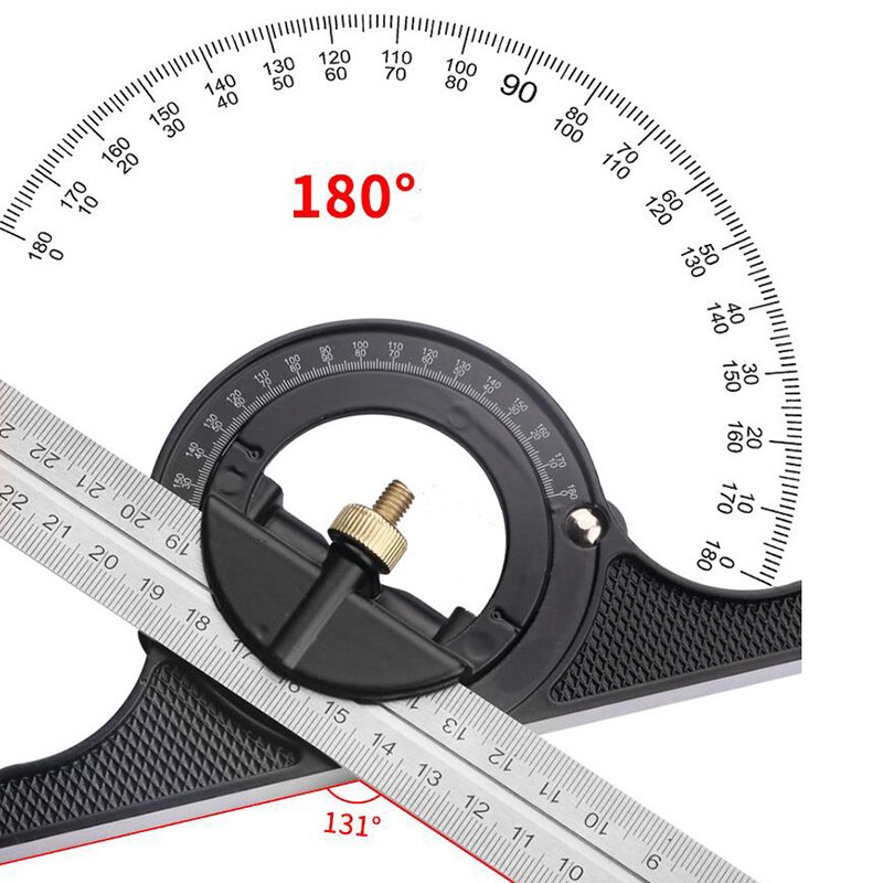 Regla ajustable para transportador de alta precisión, herramientas profesionales multifunción, regla de combinación de Ángulo Cuadrado, medida de carpintero