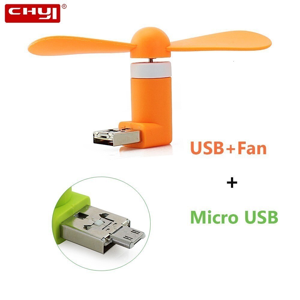 CHYI Mini Summer Cooler Gadgets Wireless Small Usb Fan 2 In 1 Combo Electric Ventilador Micro Accessories For Phone Computer PC