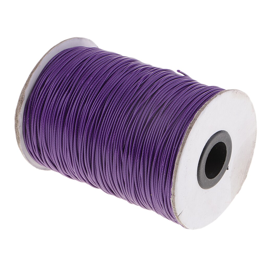 170 Meters 1mm Jewelry Making Beading Crafting Macrame Waxed Cotton Cord Thread: Purple