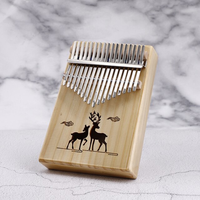 Kalimba 17 key thumb piano mbira Kalimba finger strumenti musicali per pollice portatile piano mogano calimba giocattolo per bambini: D