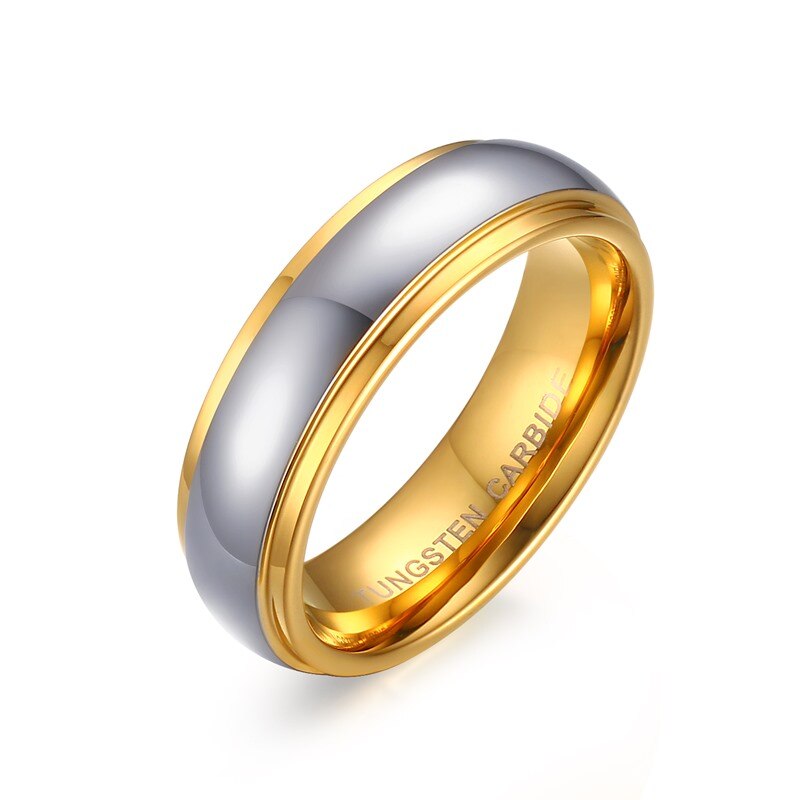 VNOX Wolfraam Carbide Trouwring - 4mm/6mm Breedte - Gepolijste Rand - Romantisch voor Dames & Heren: 8 / 1 stuk voor mannen