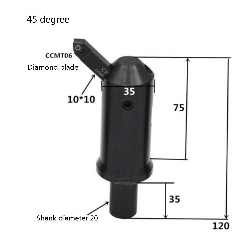 1pc Milling Machine Boring Bar C20 Shank Adjustable Boring Reaming Toolholder 45 Degree Thick Boring Tool Shank Lathe Tool: pink