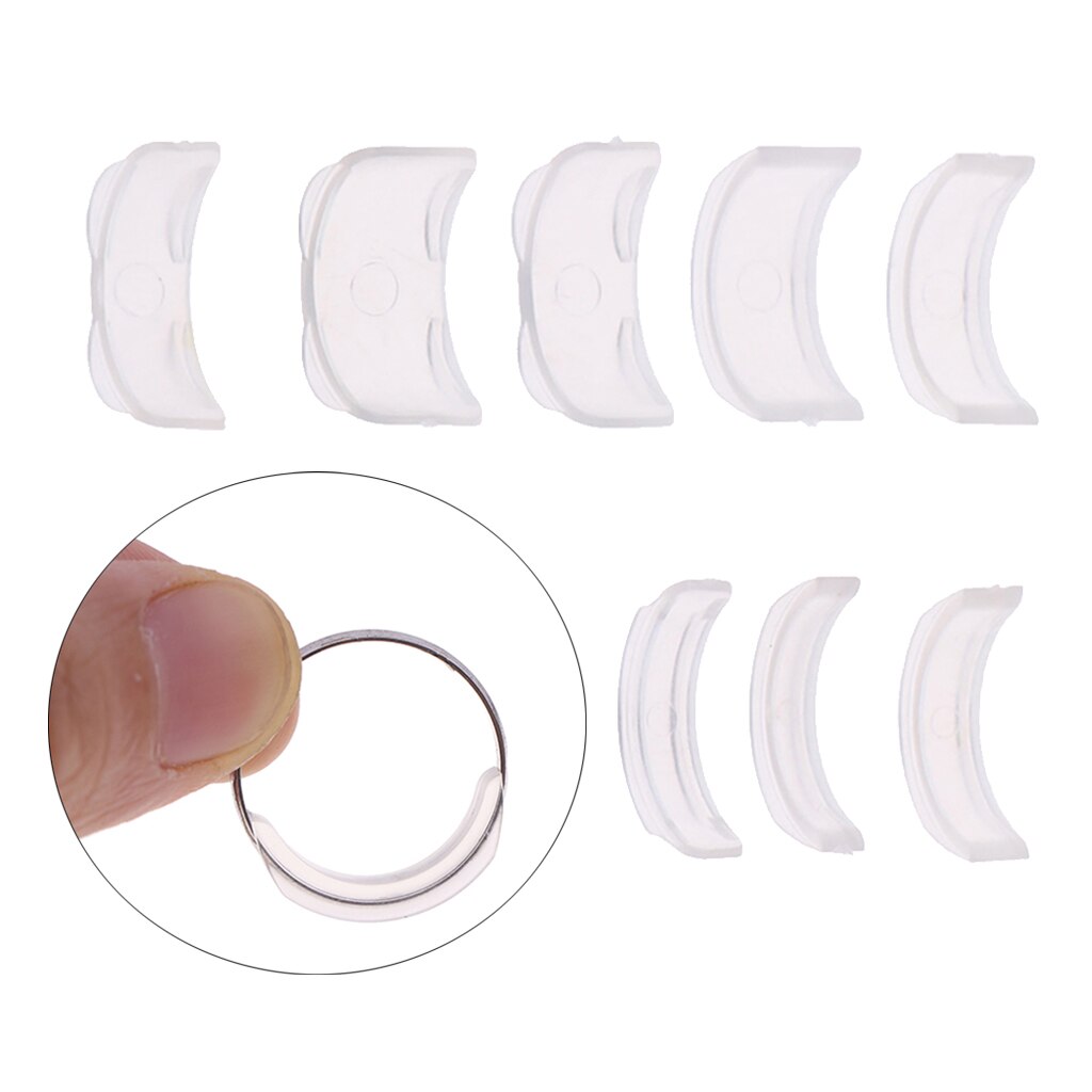 8 stuks onzichtbare ringmaatverkleiner voor dames, geschikt voor 2-10mm ringen