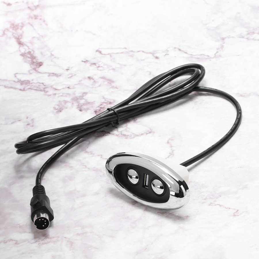 Manual control switch of the 2-button electric sofa with LED backlight sofa controller with USB port input USB output 12-29V