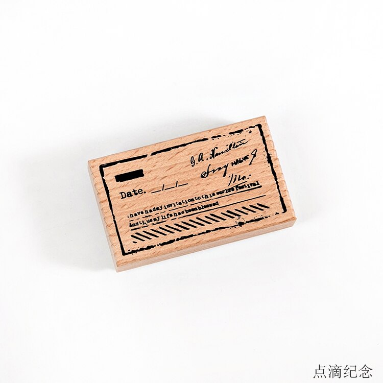 Sello de decoración de fondo de etiqueta de película Vintage sellos de goma madera para scrapbooking papelería DIY craft ESTAMP estándar: 2