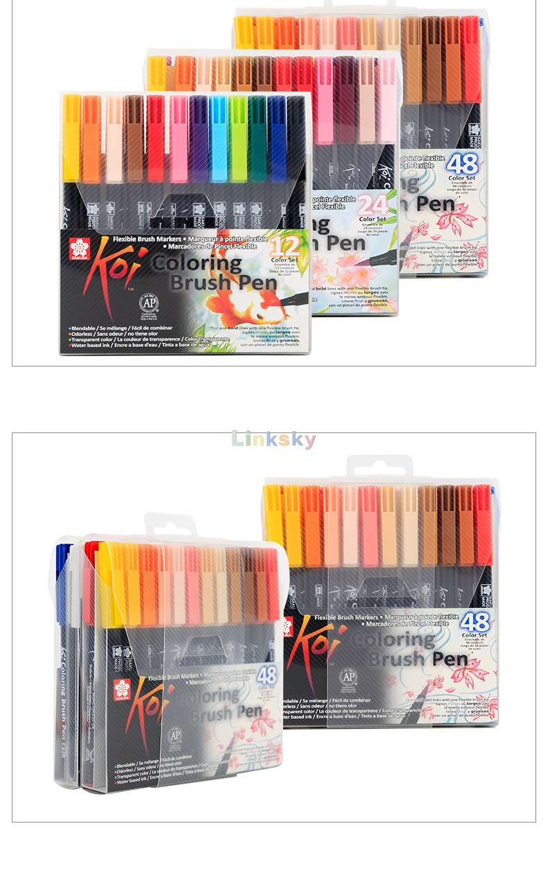 Sakura Koi Assorted Coloring Brush Pen Set,Jogo De... – Vicedeal