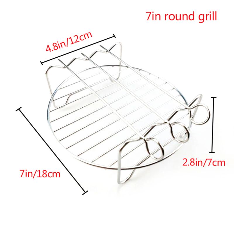 6 Stks/set 7 Inch Pizza Pan Air Friteuse Accessoires Bakken Grill Rack Cake Vat