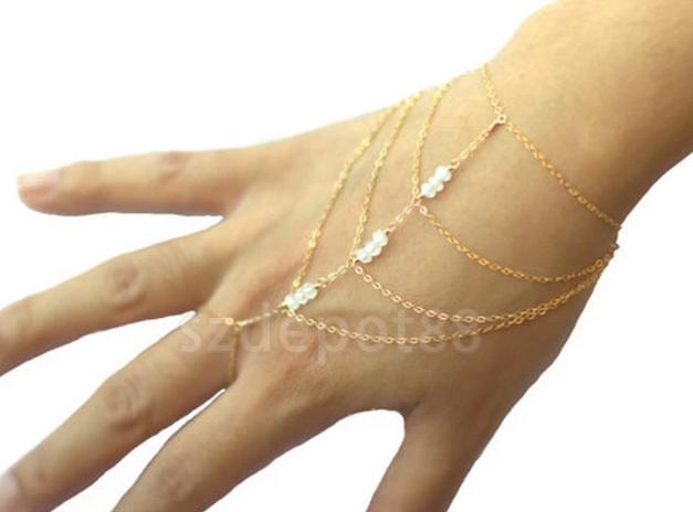 sława kutas łańcuch akrylowa bransoletka z koralików niewolnik bransoletka z pierścionkiem