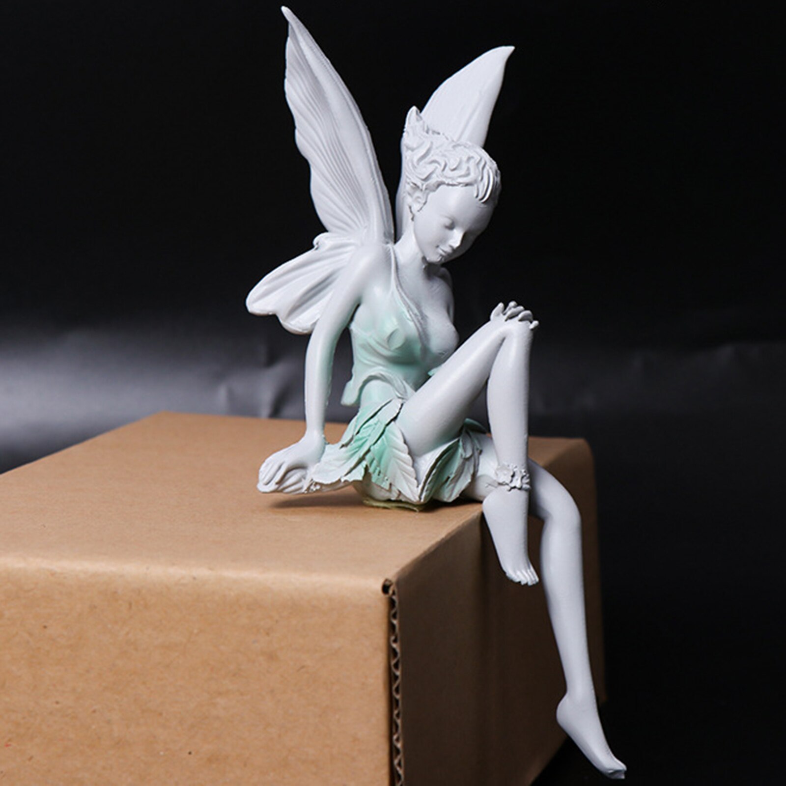 Sitting Fairy Statue Fairy Statue Figurines Outdoor Garden Ornament Resin Craft Yard Garden Decoration Statue