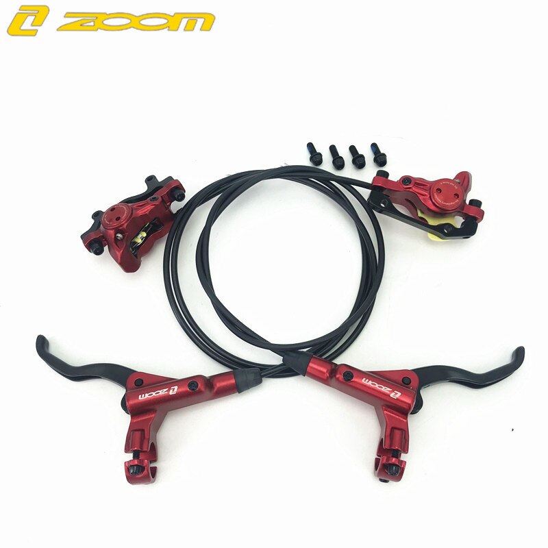 Zoom HB875 VTT frein à disque hydraulique frein hydraulique VTT avant et arrière kit frein à huile frein à disque frein vtt: Red  pair