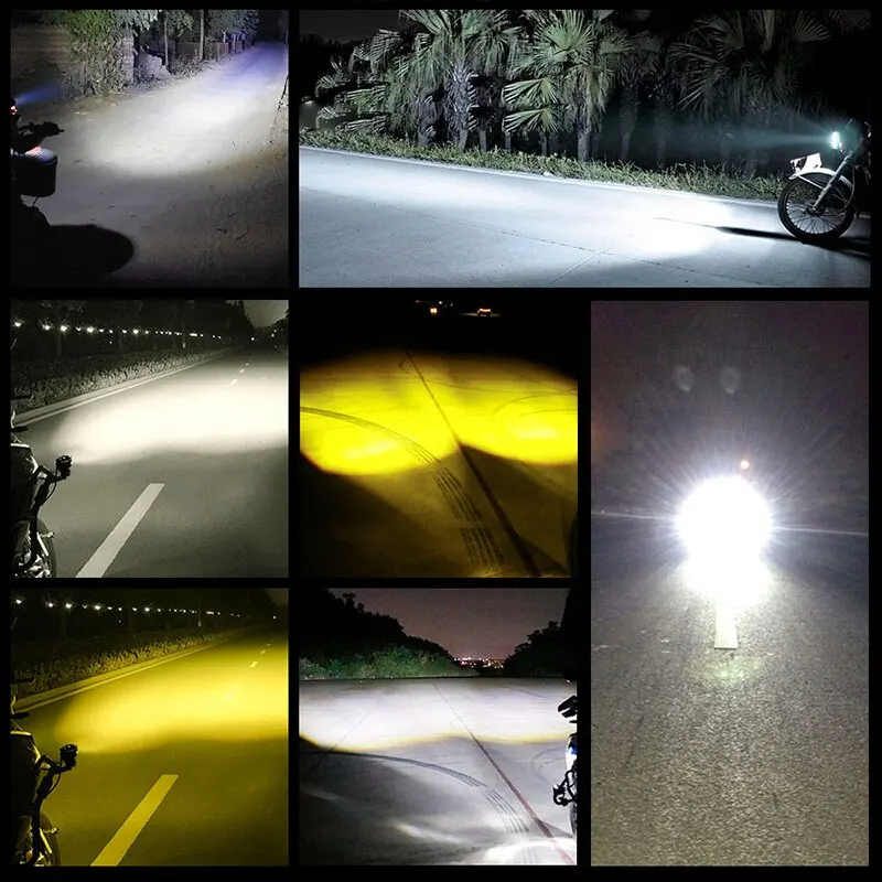 Motorfiets Mini Rijden Licht Dual Colo voor Koplamp Extra Spotlight Lamp R ATV Scooter Moto Mistlamp Accessoires 9-36V