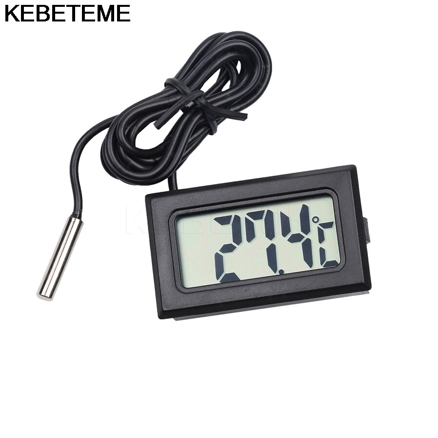 1pc Mini Digital LCD Temperature Thermometer Probe Fridge Freezer Thermometer for Refrigerator with 1 meter wire