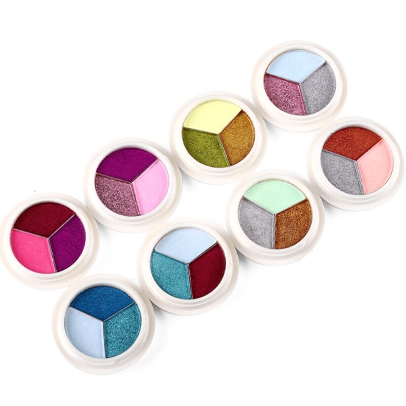 Polvo de espejo mágico de tres colores para manicura, polvo japonés Super brillante Aurora Powd