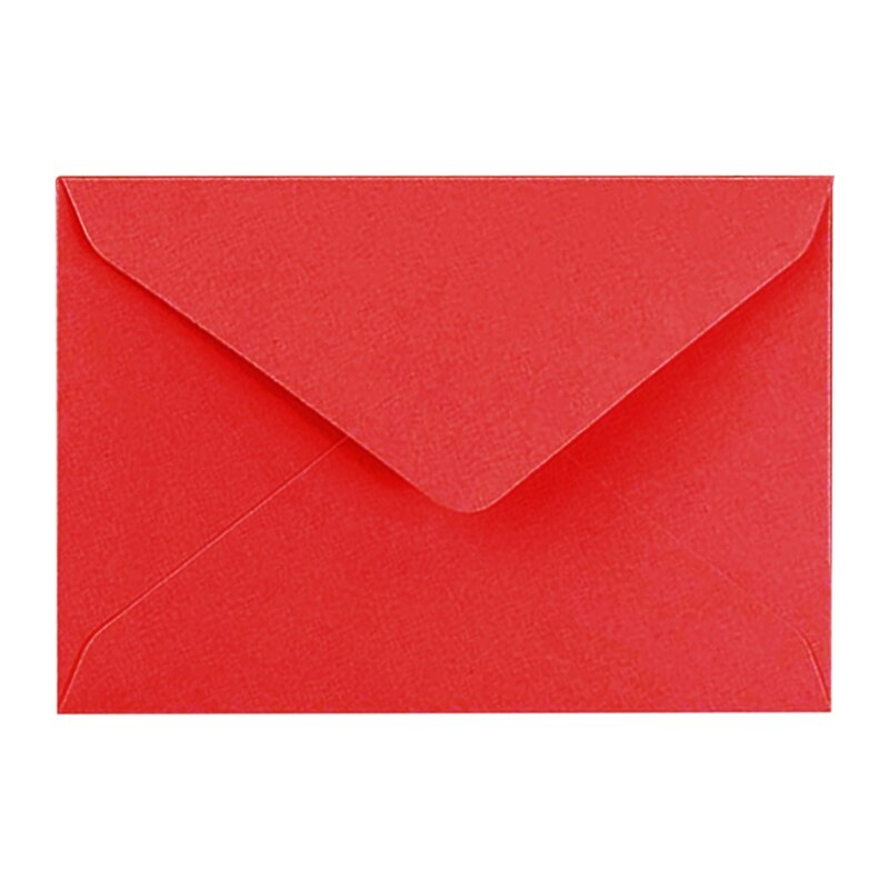 57EC 10 sztuk czyste karty z kopertami kartki z podziękowaniami Handmade DIY puste koperty pocztówki na urodziny Inivitation: Red