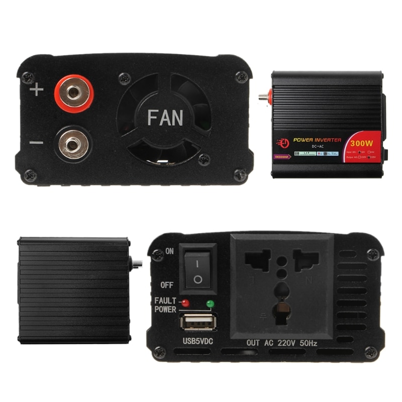 300w power inverter konverter  dc 12v to 220v ac biler inverter med bil adapter