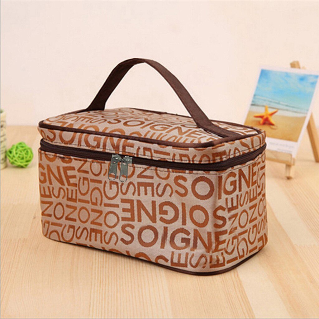 Letter Cosmetic Bag Square Travel Portable Storage Wash Bag for toothbrush or makeup brushes shaver Kits Storage Bags