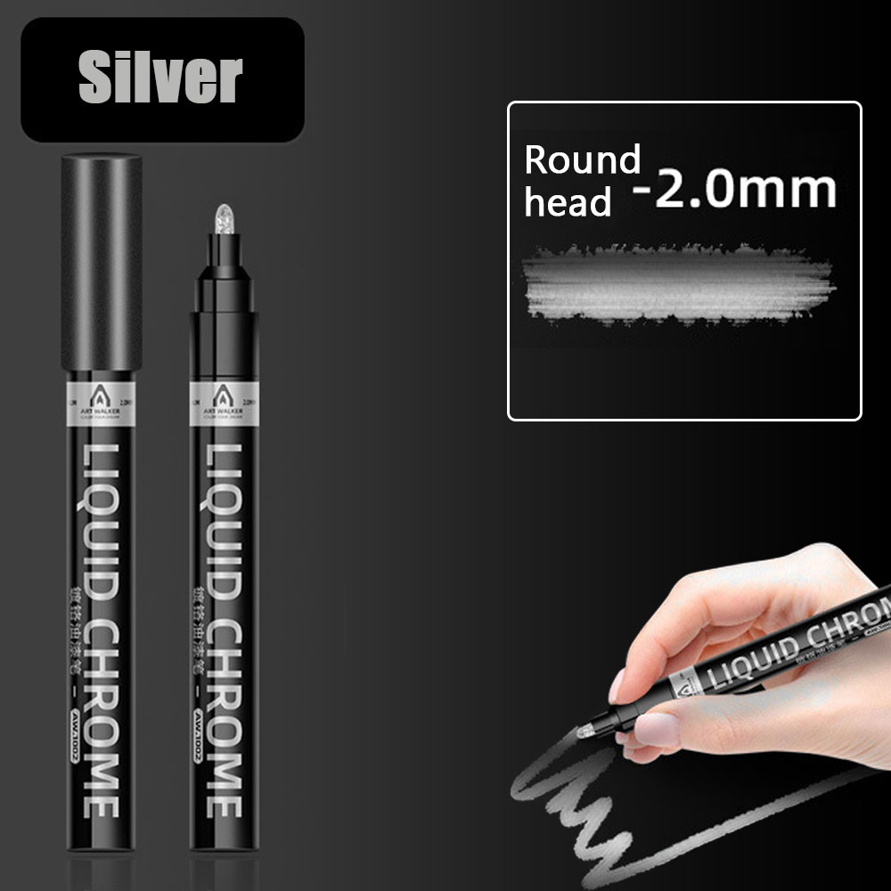 Chrom Spiegel Marker Stift 0,7mm 1mm 2mm DIY Zeichnung Farbe Stift Spiegel Marker Chrom Silber Gold Marker Auto Styling Kunst Handwerk: Grün