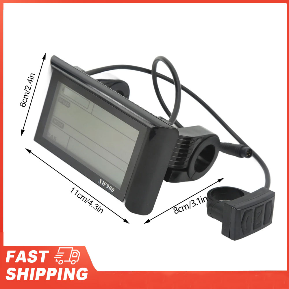Elektroroller LCD-Display-Messgerät Elektrofahrrad LCD-Display Elektroroller SW900 LCD-Display-Messgerät mit wasserdichtem Anschluss