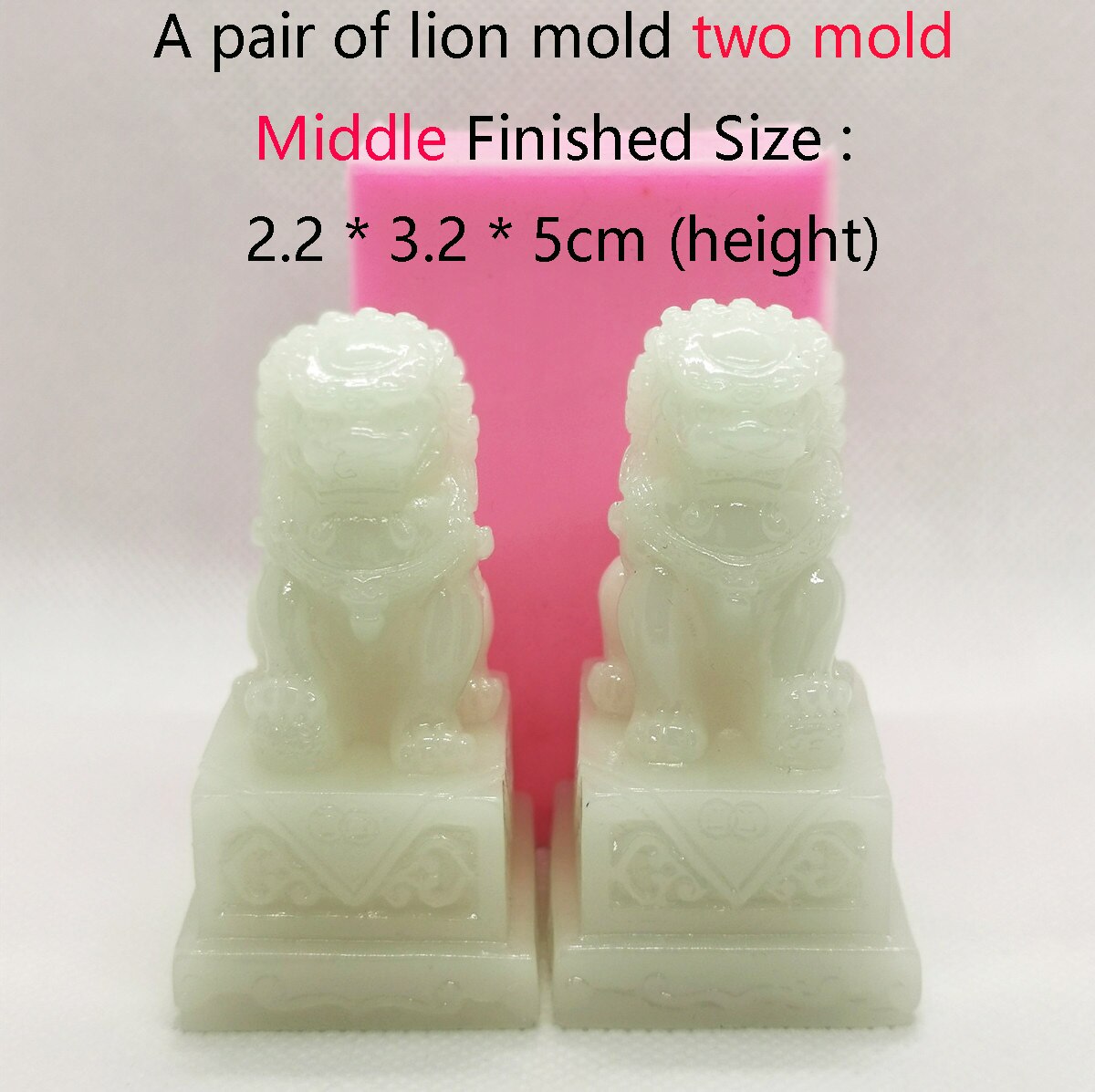 Stampo in cemento di grandi dimensioni in pietra leone stampo in pietra stile cinese scultura in gesso stampo in cemento decorazione stampi in silicone: C-two-molds