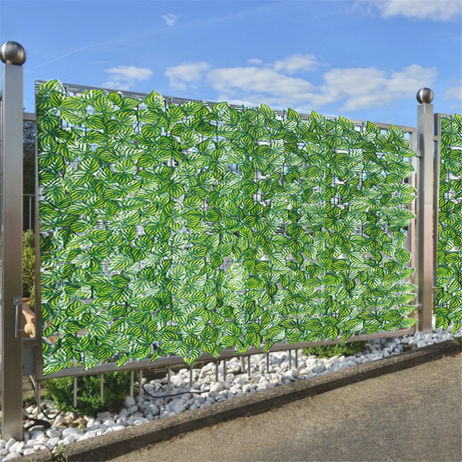 Artificial Leaf Screening UV Fade Protected Privacy Hedging Wall Landscaping Garden Fence Balcony Screen Outdoors Decoration