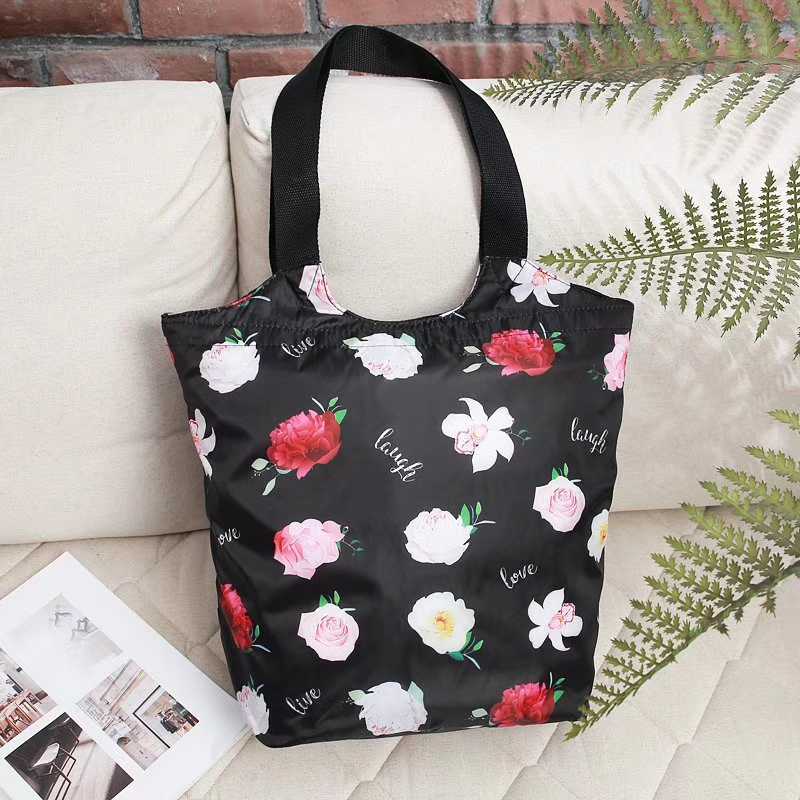 De gran capacidad de nylon con estilo de impresión bolsa nevera portátil almuerzo bolsa el almuerzo bolsa | Hielo térmico supermercado aislado bolso para la compra, bolsa de