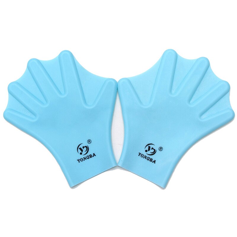 Siliconen Paddle Palm Zwemvliezen Handschoenen Swim, Adult Swim Essentiële Verbeteren De Zwemsnelheid Duiken Handschoenen: sky blue
