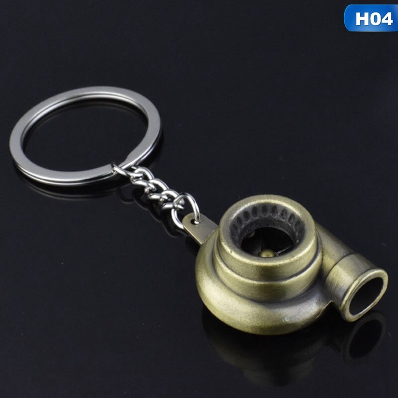 Prawdziwe dźwięk gwizdka breloczek turbosprężarka łożysko ślizgowe spinning samochodu Model części samochodowej turbina turbosprężarka breloczek robić kluczy brelok brelok