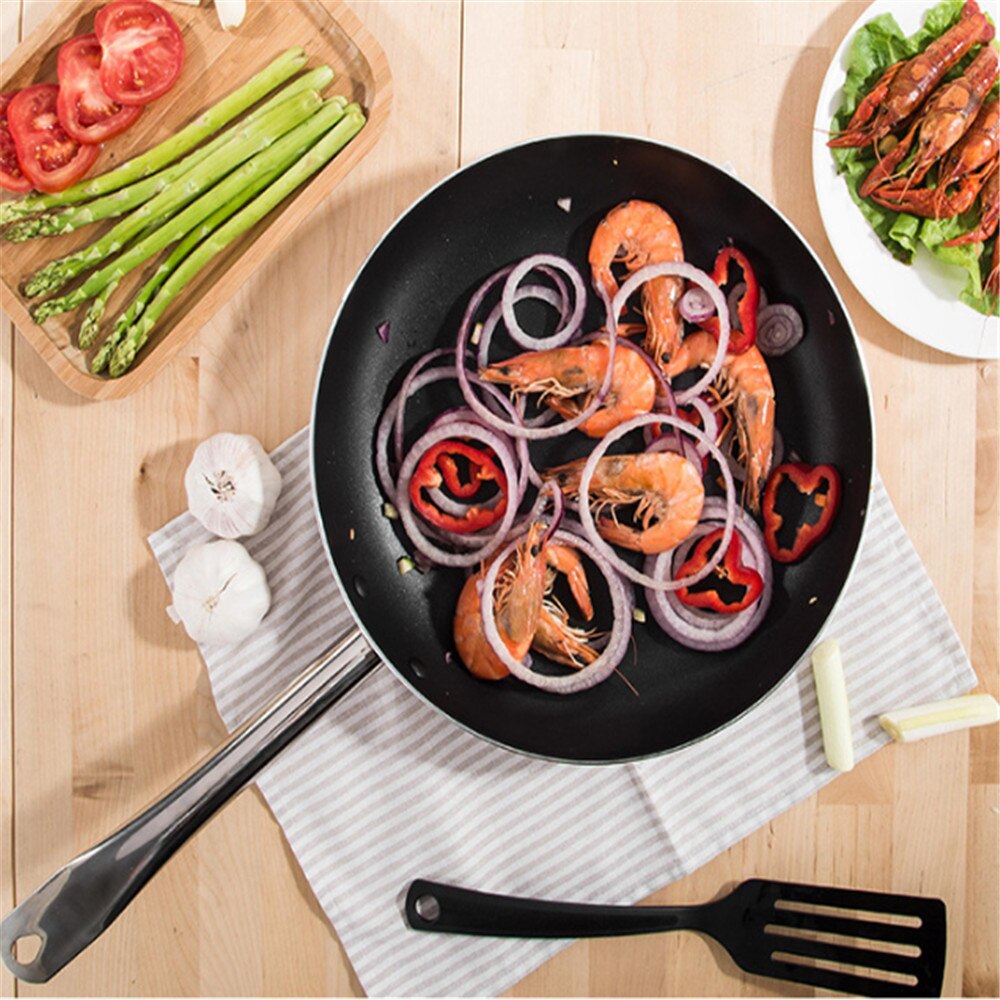 Pan Non-stick Pan Met Deksel Koekenpan 30Cm Koekenpan Thuis Tuin Inductie Fornuis Pannen Gas Kachels Pannenkoek pan Biefstuk Wok Pan Brood