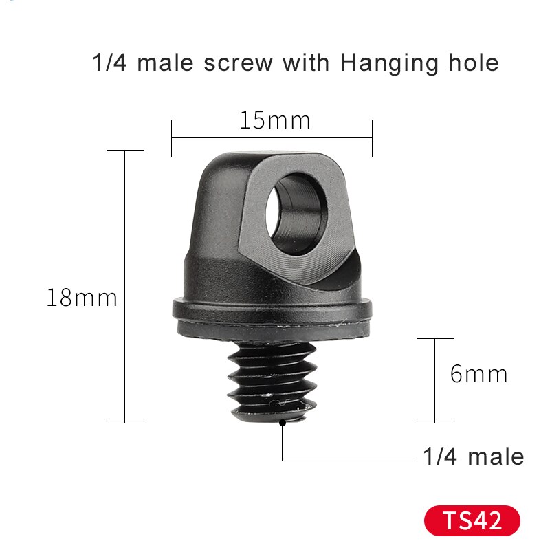 Kamera 1/4 Zu 3/8 Männlichen Zu Weiblichen Schraube Halterung Für Stativ Adapter Heißer Schuh Stick Licht Stehen Halterung Einbeinstativ Revolution schrauben: TS42