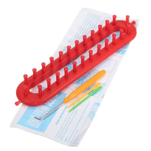 4 Size weaving Loom Knitting Knitter Kit Plastic Pompom Sock Hat Scarf Scarves Maker