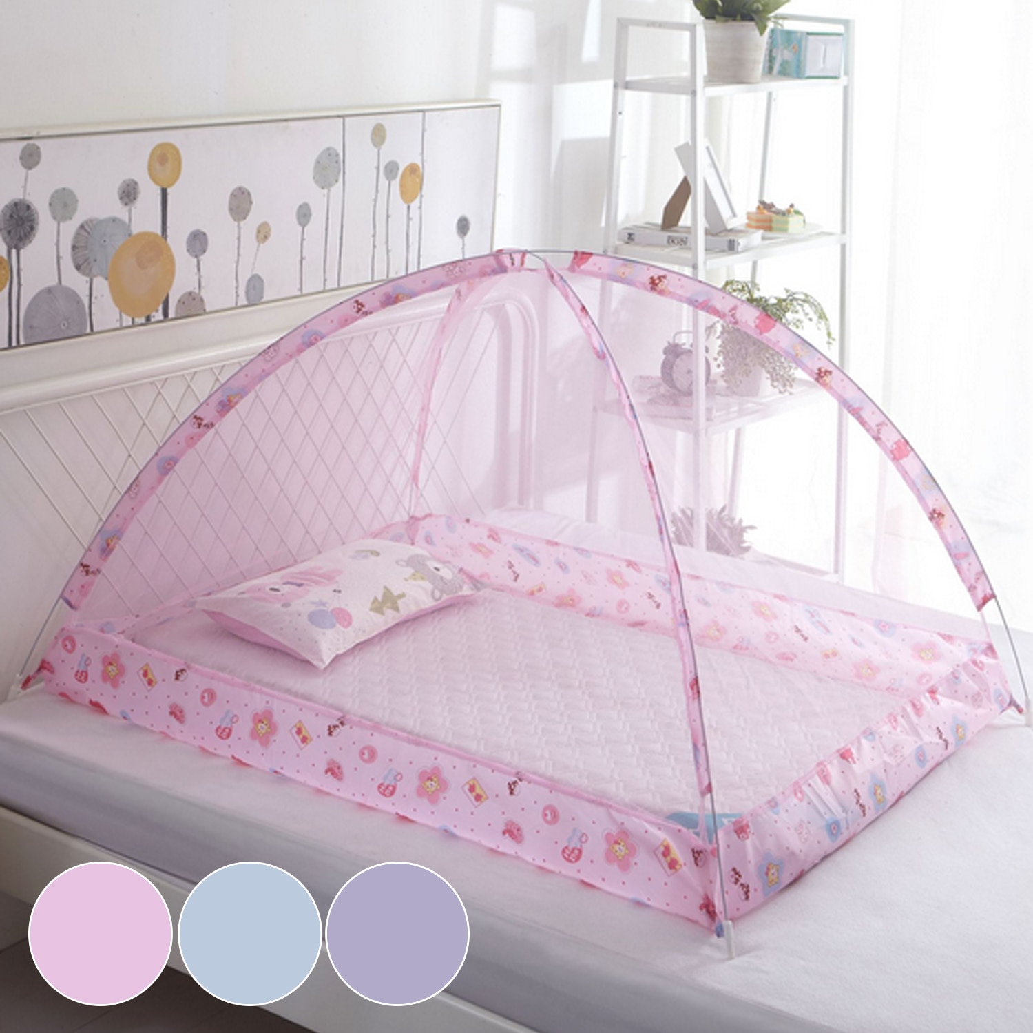 Portable Folding Baby Kids Bed Mosquito Net Bed Summer Nursery Bedroom Sleeping Pillow Netting Crib Sleeping Mosquito Net Tent