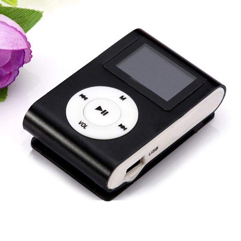 Reproductor MP3 de Metal para estudiantes, Mini Clip de Metal con pantalla LCD, compatible con tarjeta Micro TF de 32GB, reproductor de música MP3 Digital: 01