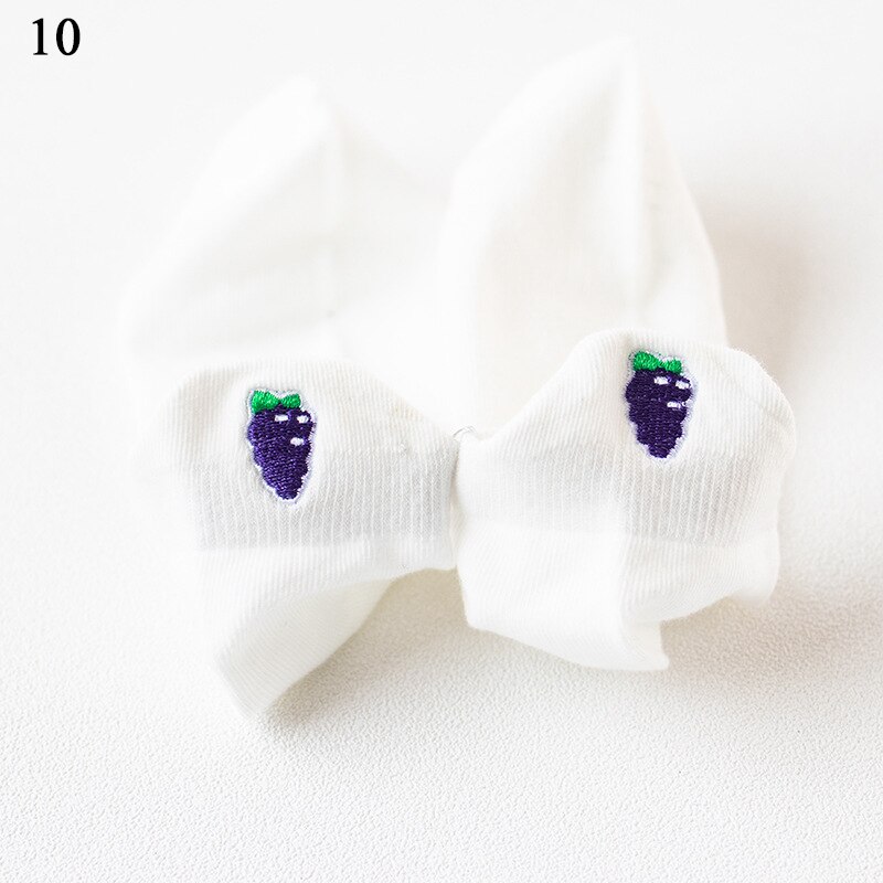 Cartoon Embroidery Fruit Ankle Socks Women Cotton white Short Socks Female Casual Summer Thin Boat Socks Hipster: 10