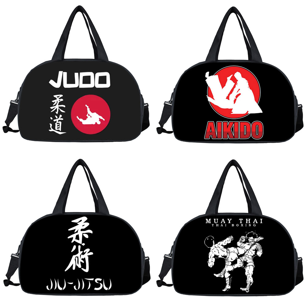 Cool Martial Art Judo / Taekwondo / Karate / Aikido Travel Bag Women Men Handbags Multifunctional Duffel Bag Shoes Holder