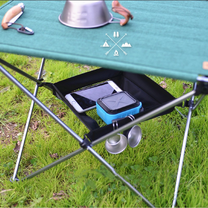 1Pc Outdoor Klaptafel Storage Bag Picknick Draagbare Opslag Mand Opknoping Mesh Pouch Camping Organizer S/L